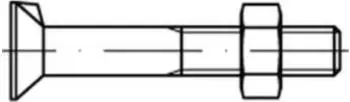 Industrial Quality Supplies Senkkopfschraube mit Nase und Mutter DIN 604 M10x40 Stahl 4.6 (6044000100040)