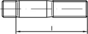 Theo Schrauben Stiftschraube DIN 938 M20x100 Stahl 8.8 galvanisch verzinkt (009388100200100)