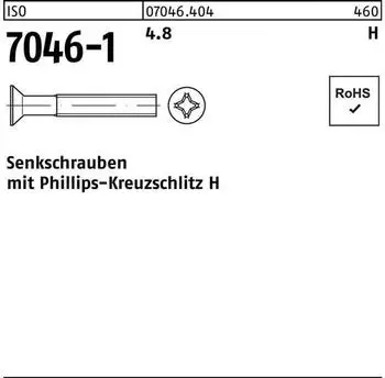 REYHER Senkschraube ISO 7046-1 PH M3x 10-H 4.8 2000 Stück