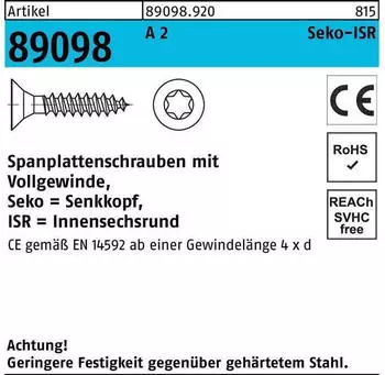 REYHER R 89098 SEKO ISR VG 3,5x 16-T10 A 2 1000 Stück