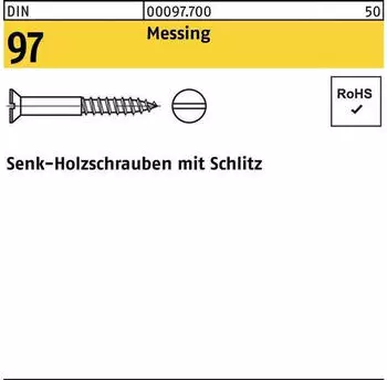 REYHER DIN 97 SEKO Schlitz 2x 20 Messing 500 Stück