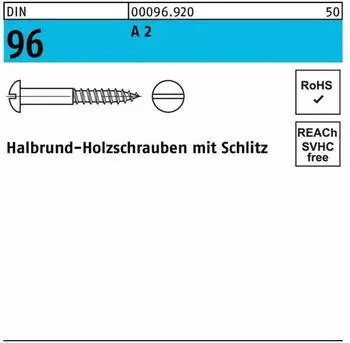 REYHER DIN 96 Halbrundkopf Schlitz 5x 60 A 2 200 Stück