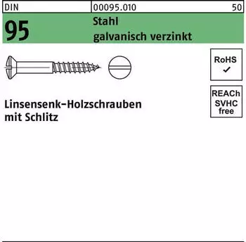 REYHER DIN 95 LIKO Schlitz 2x20 Stahl galv.verz. 500St.