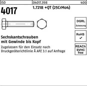 BUMAX ISO 4017 Sechskantschraube M30x140 1.7218 (25CrMo4) blank (040173980300140)