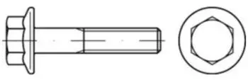 Reyher Sechskant-Flanschschraube EN 1665 M12x25 Stahl 10.9 (016651000120025)