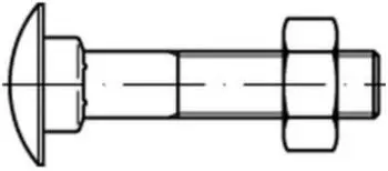 Contorion Flachrundschraube mit Vierkantansatz und Mutter DIN 603 M12x90 Stahl 4.6 blank (006034000120090)