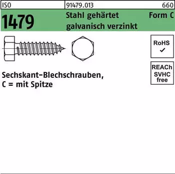 Contorion Sechskant-Blechschraube ISO 1479-C Stahl galv. verzinkt 8x25mm (914790130080025)
