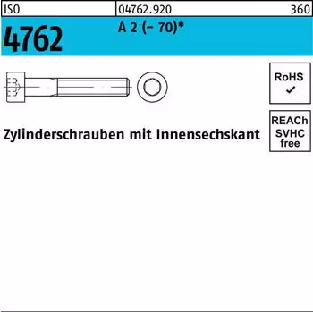 Contorion Zylinderschraube mit Innensechskant ISO 4762 A2-70 M5x16 (047629200050016)