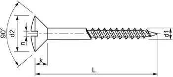 REYHER Holzschraube DIN 95 Linsensenkkopf Schlitz 2x10mm Messing, 500 Stück