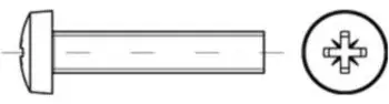 Reyher Linsenschraube mit Kreuzschlitz PZ, Edelstahl A2, M1,6&times;3mm (ISO 7045)