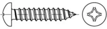 Reyher Blechschraube Linsenkopf Kreuzschlitz H, Edelstahl A2, 5,5x32mm, 250 St&uuml;ck (DIN 7981-C-H)