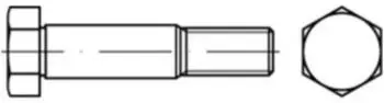 Reyher Sechskant-Passschraube M12x75 Stahl 8.8, langer Gewindezapfen, 10 St&uuml;ck (DIN 609)