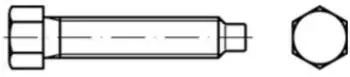 Reyher Sechskantschraube mit Zapfen DIN 561 Form B M10x80 Stahl 8.8 (005618020100080)