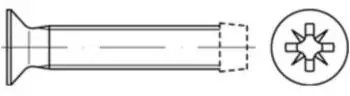 Reyher Gewindefurchende Senkkopfschraube M8x50, Stahl galv. verzinkt (DIN 7500 MM)