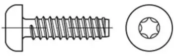 Reyher Flachkopf-Blechschraube ISO 14585 Form F Stahl galvanisch verzinkt 5,5x13mm T25 (145850140055013)