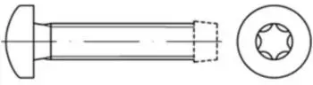 REYHER Gewindefurchschraube DIN 7500 CE Linsenkopf ISR M5x8 Stahl galv. verz. (DIN 7500 CEM 5x8-T25)