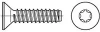 Senkblechschraube ISO 14586 ISR/Zapfen 6,3x50 -F Stahl geh.galv.verz. 250St.