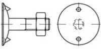 Din 15237 Tellerschraube M12x40 Stahl 3.6 Blank M. Tellerscheibe U. Mutter 100...