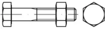Reyher Sechskant-Schaftschraube ISO 4014 M20x170 Stahl 8.8 feuerverzinkt (040148250200170)
