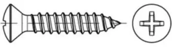 Reyher Linsensenk-Blechschraube DIN 7983 C-H Edelstahl A2 6,3x25mm (079839240063025)