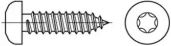 Theo Schrauben Flachkopf-Blechschraube TX, Stahl galvanisch verzinkt, 3,5x16mm (ISO 14585-C-T)