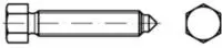 Din 564 Form A Sechskantschraube Vg M12x60 Stahl 8.8 Blank M. Ansatzspitze 25...