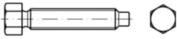OEM Sechskantschraube DIN 561 Form A M16x80, Stahl 8.8, blank, mit Zapfen (005618010160080)