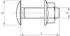 OBO Bettermann FRSB Flachrundschraube mit Kombimutter M6x16, A2, 100 Stk. (6406189)