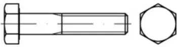 OEM Sechskantschraube mit Schaft M16x70, Stahl 8.8 (ISO 4014)
