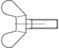 Din 316 Fl&uuml;gelschraube Deutsche Form M8x20 Messing Blank 50 Stk