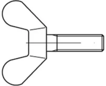 Reyher Fl&uuml;gelschraube deutsche Form M8x20, Messing (DIN 316)