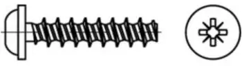 Reyher Gewindefurchende Schrauben RST mit Scheibe PZ1 3,5x10mm, 500 St&uuml;ck (88202)