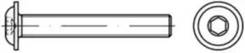 REYHER Flachkopf-Flanschschraube ISO 7380-2 M8x40 Stahl 10.9 Innensechskant (073801020080040)