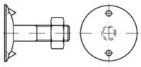 Din 15237 Tellerschraube M8x25 Stahl 3.6 Blank M. Tellerscheibe U. Mutter 100 Stk