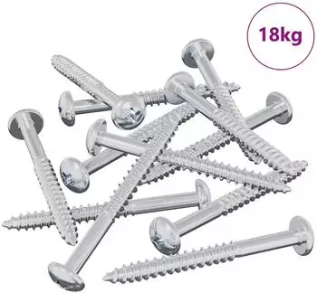 vidaXL Holzschrauben 3273 Stk. silber 9,8x53mm Stahl