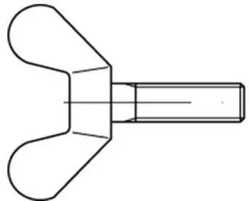 REYHER Fl&uuml;gelschraube deutsche Form M10x70, Temperguss, galvanisch verzinkt (DIN 316)
