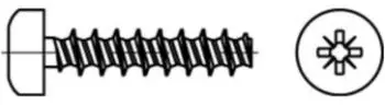 Contorion Gewindefurchschraube ART 88200 Linsenkopf PZ 3x6 Stahl galv. verz. (882000160030006)