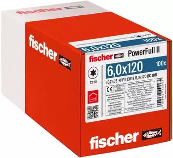 Fischer Vollgewindeschraube 6,0x120 PowerFull FPF II CHTF 6/8 BC