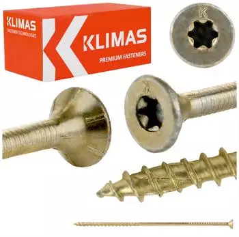 KLIMAS Senkkopfschrauben TORX Teilgewinde verzinkt 6x200mm (KMWHT)