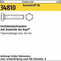 Sechskantschraube DIN 34810 VG M8x 25 Polyamid 200 St&uuml;ck