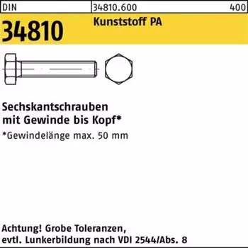Reyher Sechskantschraube DIN 34810 Polyamid M8x25 (348106000080025)