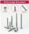 LuxusKollektion Holzschrauben-Set selbstschneidend Senkkopf M3/M3.5/M4, 360-tlg.
