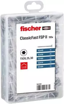 Fischer ClassicFast SK TG TX Holzbauschrauben-Sortiment 110-teilig (562280)
