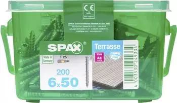 Spax T-Star plus Terrassenschraube 6,0x50mm TX25, blank (200 Stk.)