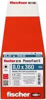 Fischer 566369, Fischer PowerFast II 8,0x360 ST TX TG blvz 50 (50 Schrauben pro