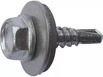 NOBRAND Sechskant-Bohrschraube DIN 7504K mit Scheibe ø16mm, 6,3x75mm, verzinkt (750406300750160201)