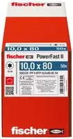 Fischer 566338, Fischer 566338 PowerFast II Tellerschrauben 10mm 80mm Innenvielzahn