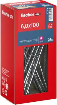 Fischer PowerFast II Spanplattenschraube 6,0x100 Tellerkopf TX30 Teilgewinde (577829)