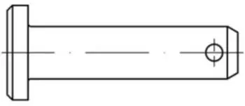 REYHER Bolzen ISO 2341 mit Kopf/Splintloch B 20x60x52, Stahl galvanisch verzinkt (002341001020200060)