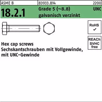 Reyher Sechskantschraube UNC 1/2" x 1-3/4" Grade 5 galvanisch verzinkt (R 83933)